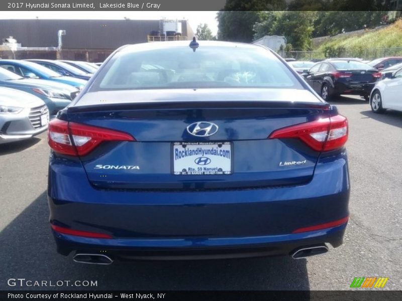 Lakeside Blue / Gray 2017 Hyundai Sonata Limited