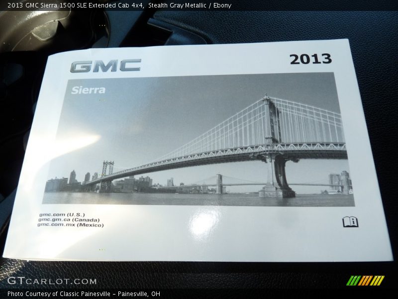 Stealth Gray Metallic / Ebony 2013 GMC Sierra 1500 SLE Extended Cab 4x4