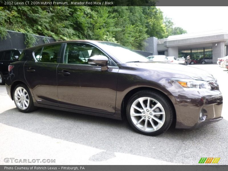 Matador Red Mica / Black 2012 Lexus CT 200h Hybrid Premium
