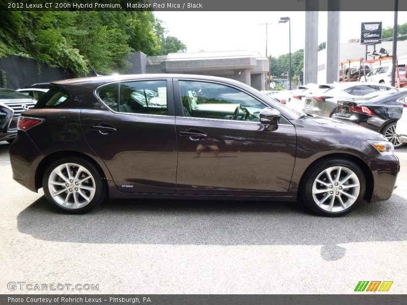 Matador Red Mica / Black 2012 Lexus CT 200h Hybrid Premium