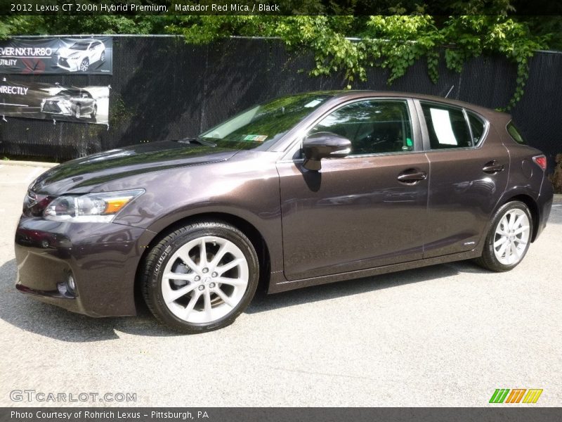 Matador Red Mica / Black 2012 Lexus CT 200h Hybrid Premium