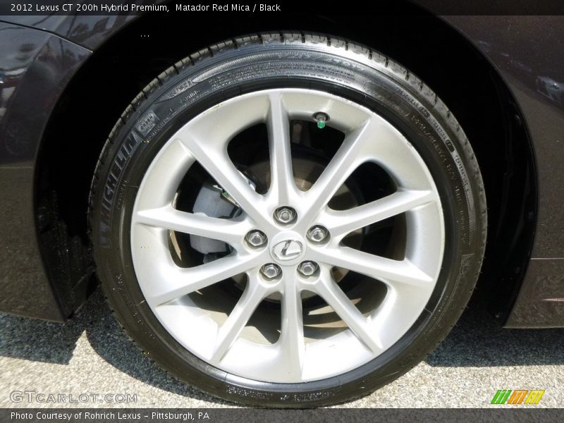 Matador Red Mica / Black 2012 Lexus CT 200h Hybrid Premium