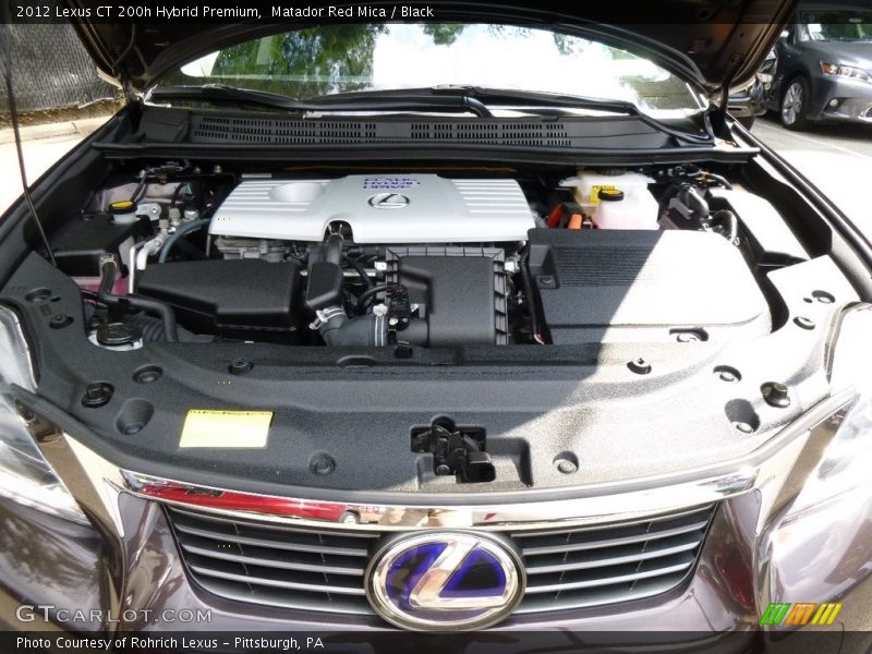 Matador Red Mica / Black 2012 Lexus CT 200h Hybrid Premium