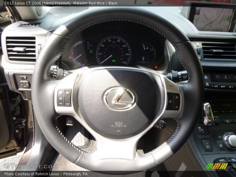 Matador Red Mica / Black 2012 Lexus CT 200h Hybrid Premium