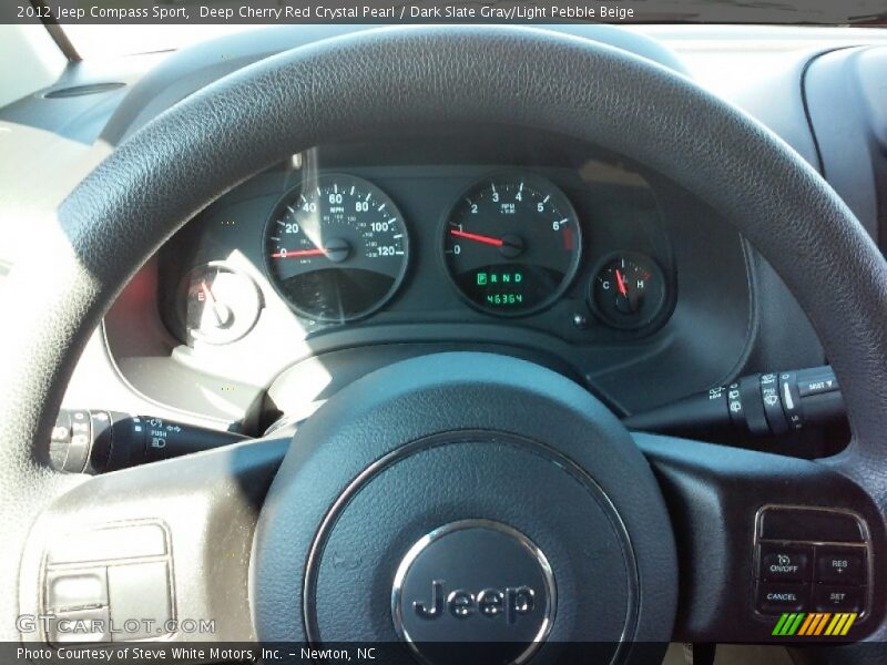 Deep Cherry Red Crystal Pearl / Dark Slate Gray/Light Pebble Beige 2012 Jeep Compass Sport
