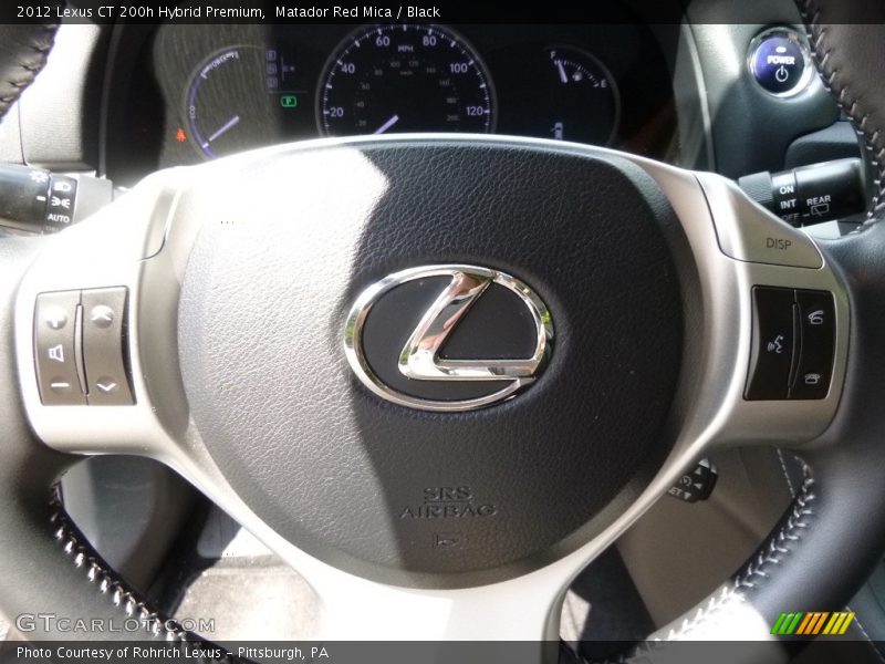 Matador Red Mica / Black 2012 Lexus CT 200h Hybrid Premium