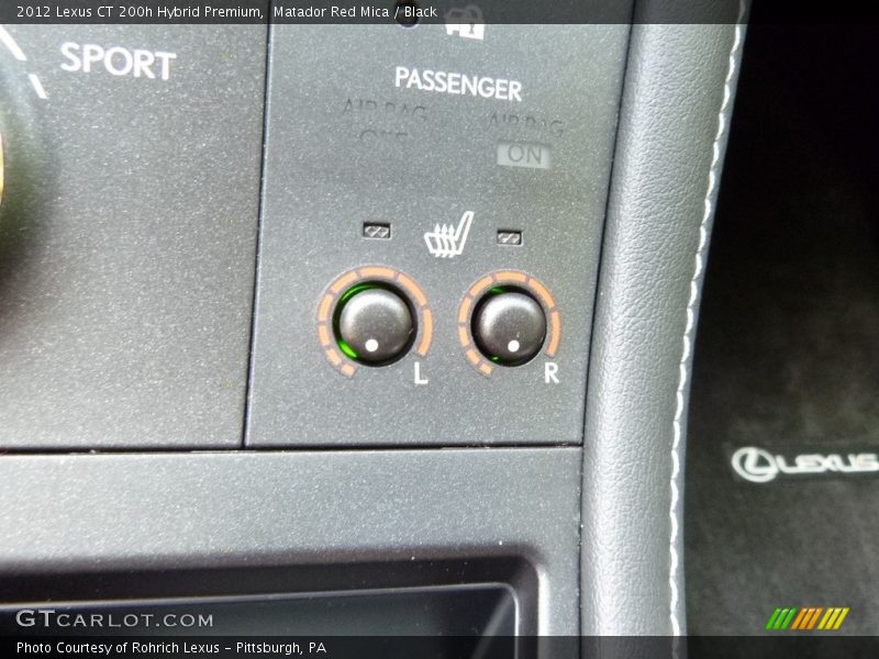 Matador Red Mica / Black 2012 Lexus CT 200h Hybrid Premium