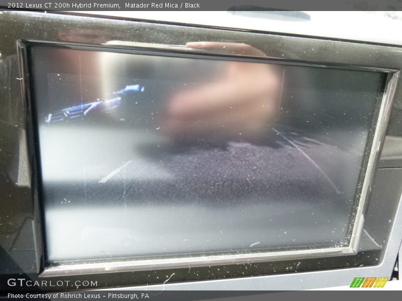 Matador Red Mica / Black 2012 Lexus CT 200h Hybrid Premium