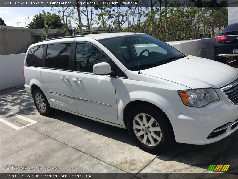 Bright White / Black/Light Graystone 2015 Chrysler Town & Country Touring