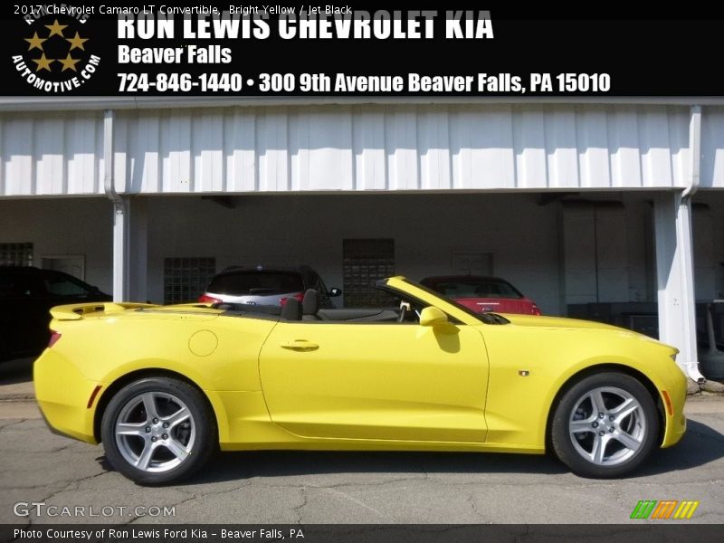 Bright Yellow / Jet Black 2017 Chevrolet Camaro LT Convertible