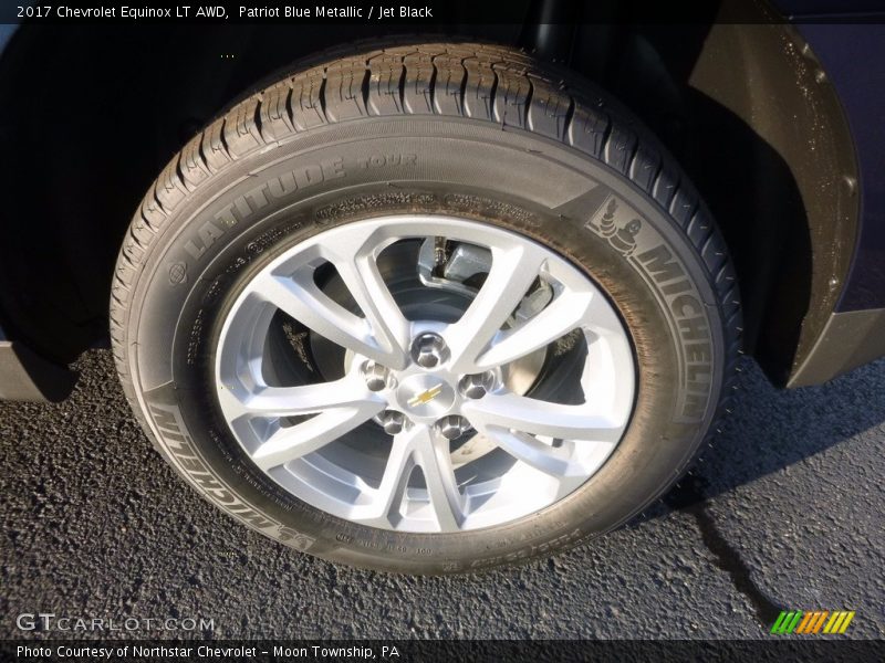 Patriot Blue Metallic / Jet Black 2017 Chevrolet Equinox LT AWD