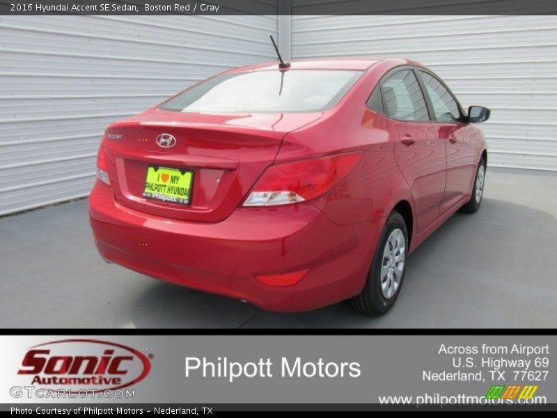 Boston Red / Gray 2016 Hyundai Accent SE Sedan