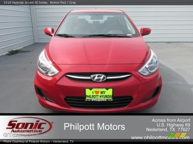 Boston Red / Gray 2016 Hyundai Accent SE Sedan