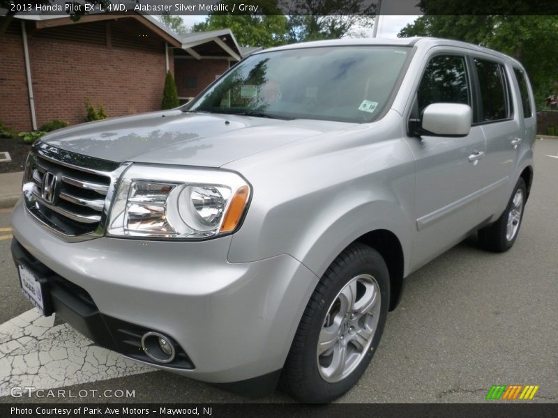 Alabaster Silver Metallic / Gray 2013 Honda Pilot EX-L 4WD