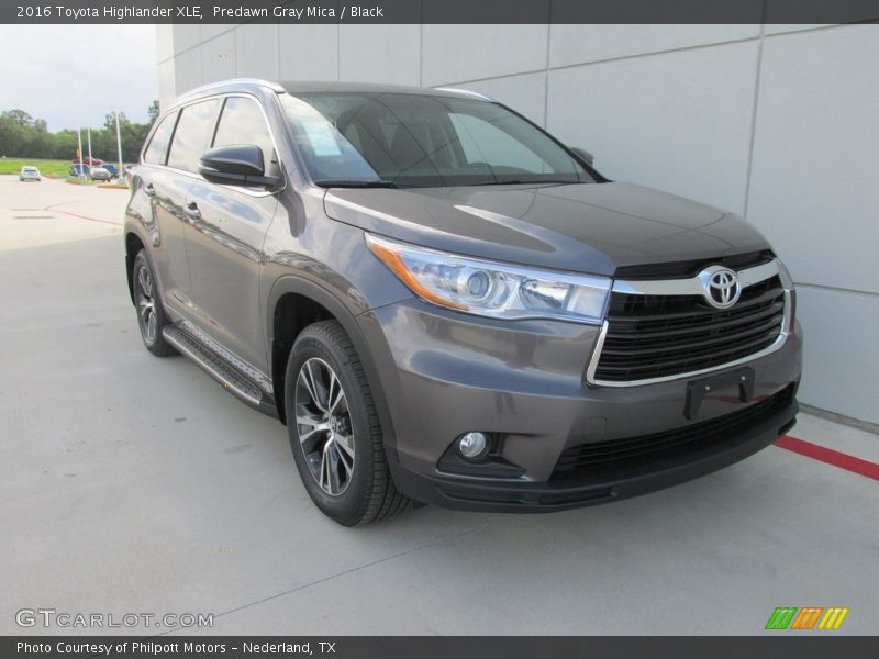 Predawn Gray Mica / Black 2016 Toyota Highlander XLE