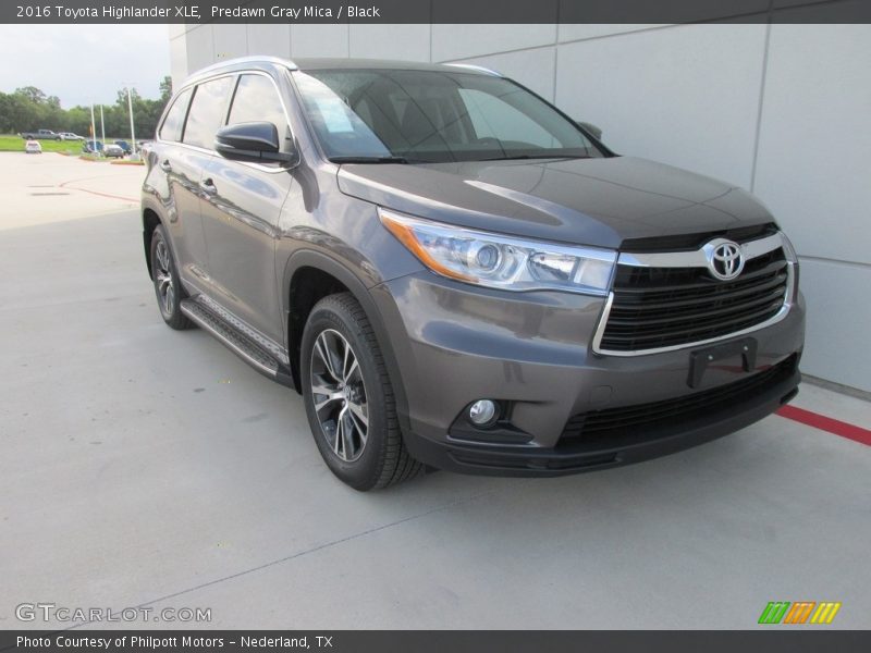 Predawn Gray Mica / Black 2016 Toyota Highlander XLE