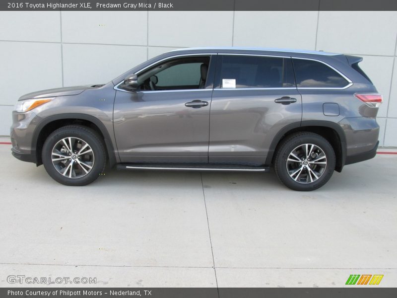 Predawn Gray Mica / Black 2016 Toyota Highlander XLE