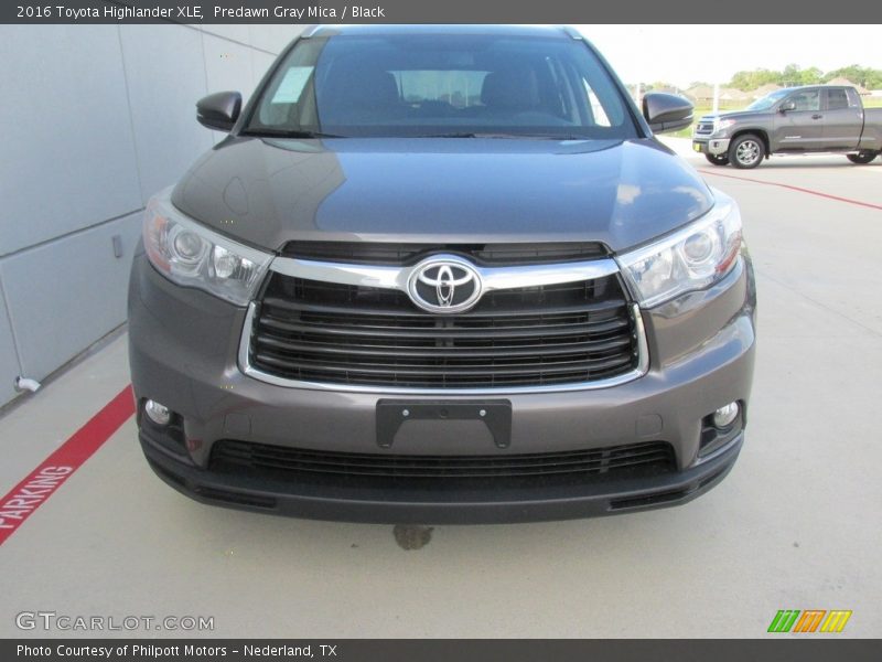 Predawn Gray Mica / Black 2016 Toyota Highlander XLE