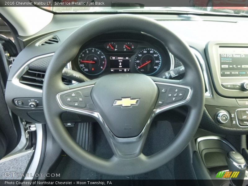 Silver Ice Metallic / Jet Black 2016 Chevrolet Malibu LT