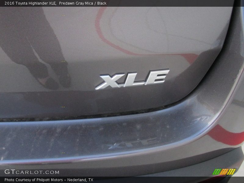 Predawn Gray Mica / Black 2016 Toyota Highlander XLE