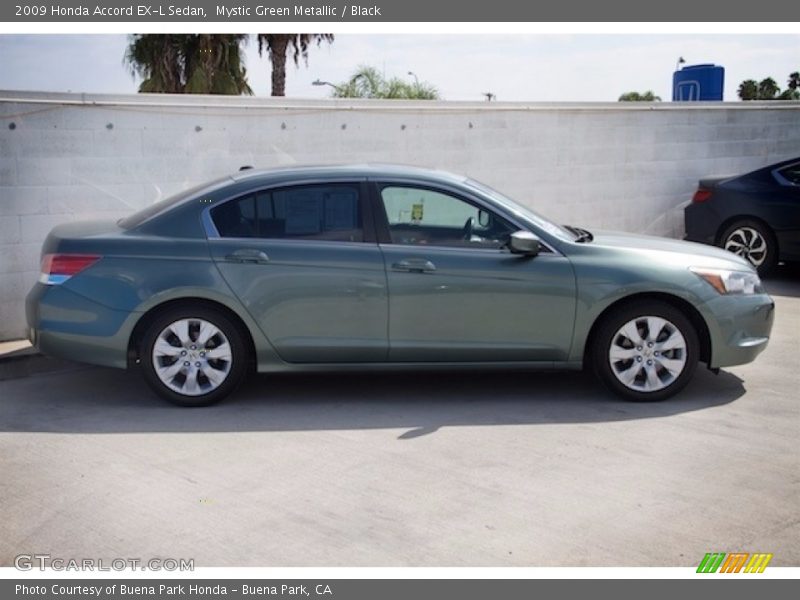 Mystic Green Metallic / Black 2009 Honda Accord EX-L Sedan