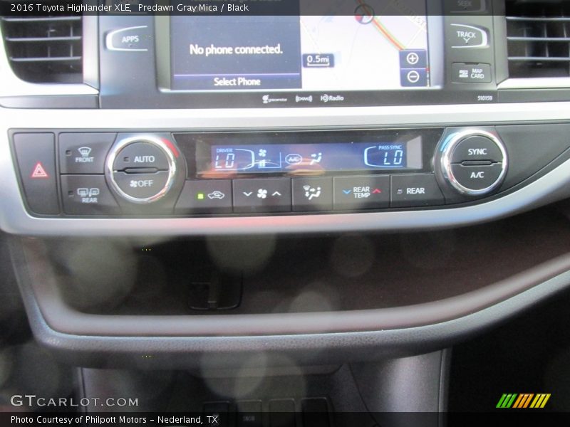 Predawn Gray Mica / Black 2016 Toyota Highlander XLE