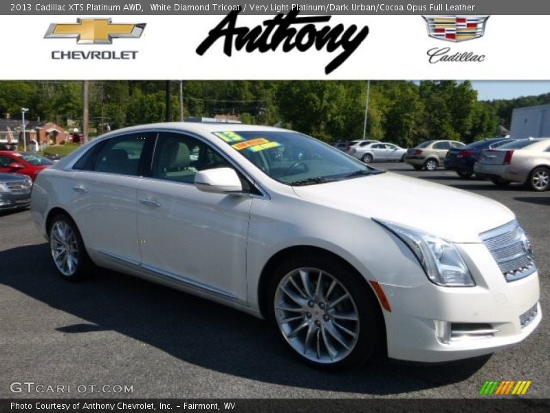 White Diamond Tricoat / Very Light Platinum/Dark Urban/Cocoa Opus Full Leather 2013 Cadillac XTS Platinum AWD