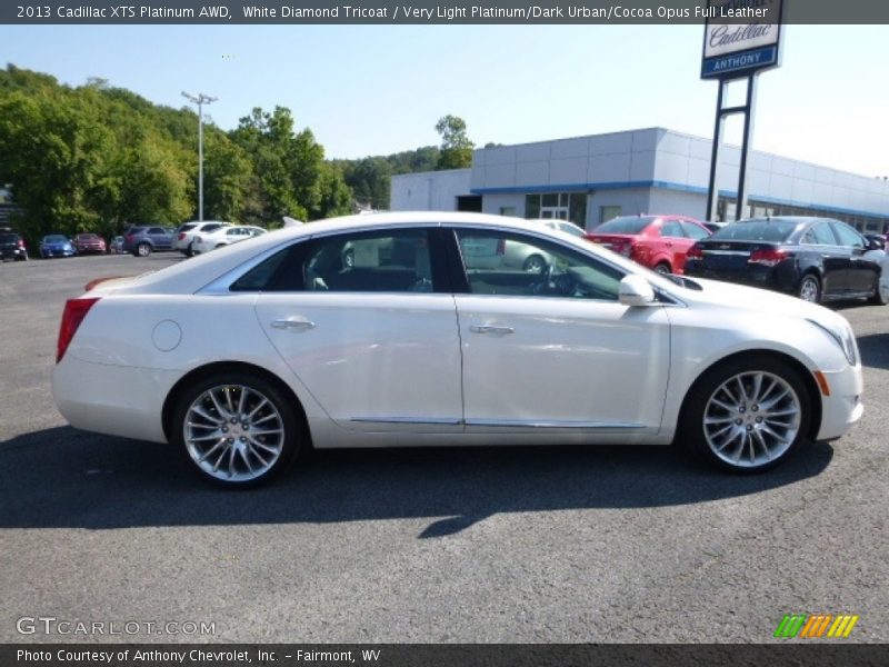 White Diamond Tricoat / Very Light Platinum/Dark Urban/Cocoa Opus Full Leather 2013 Cadillac XTS Platinum AWD