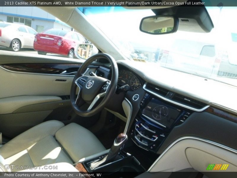 White Diamond Tricoat / Very Light Platinum/Dark Urban/Cocoa Opus Full Leather 2013 Cadillac XTS Platinum AWD