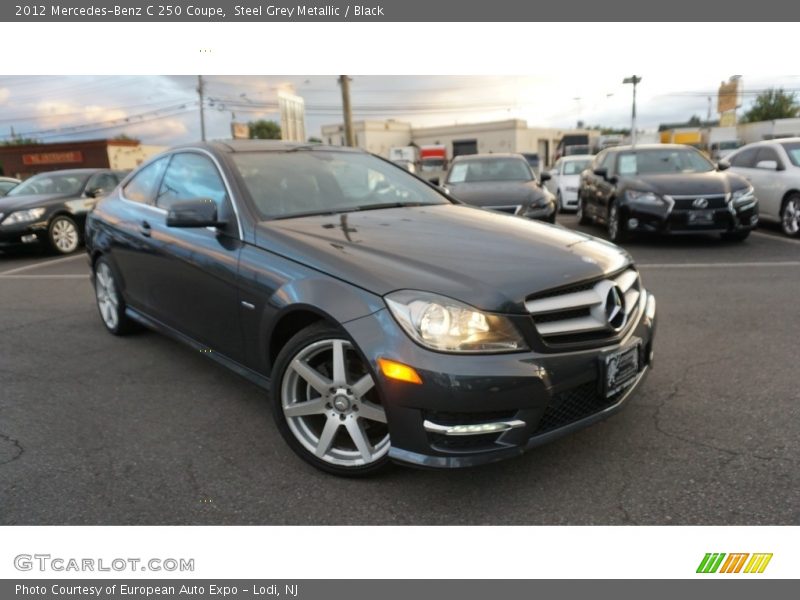 Steel Grey Metallic / Black 2012 Mercedes-Benz C 250 Coupe