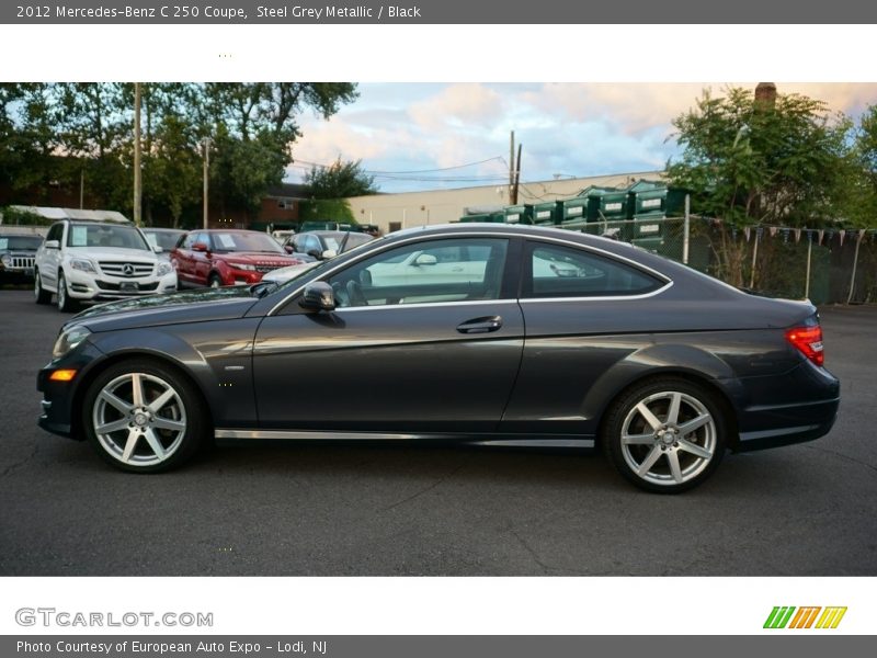 Steel Grey Metallic / Black 2012 Mercedes-Benz C 250 Coupe