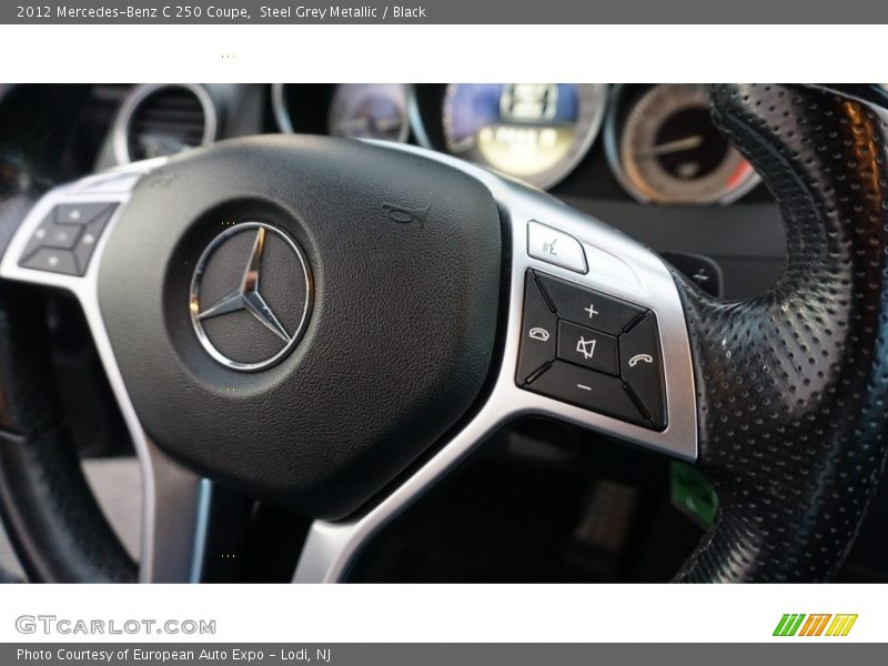Steel Grey Metallic / Black 2012 Mercedes-Benz C 250 Coupe