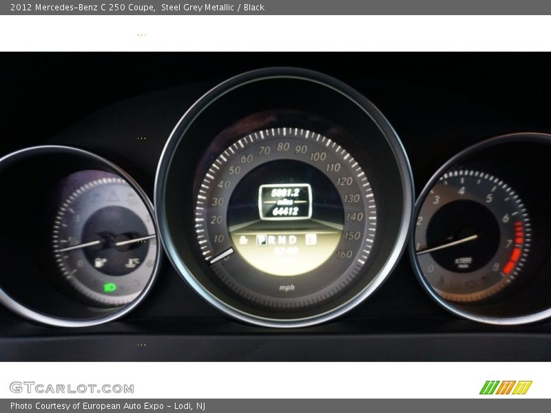 Steel Grey Metallic / Black 2012 Mercedes-Benz C 250 Coupe