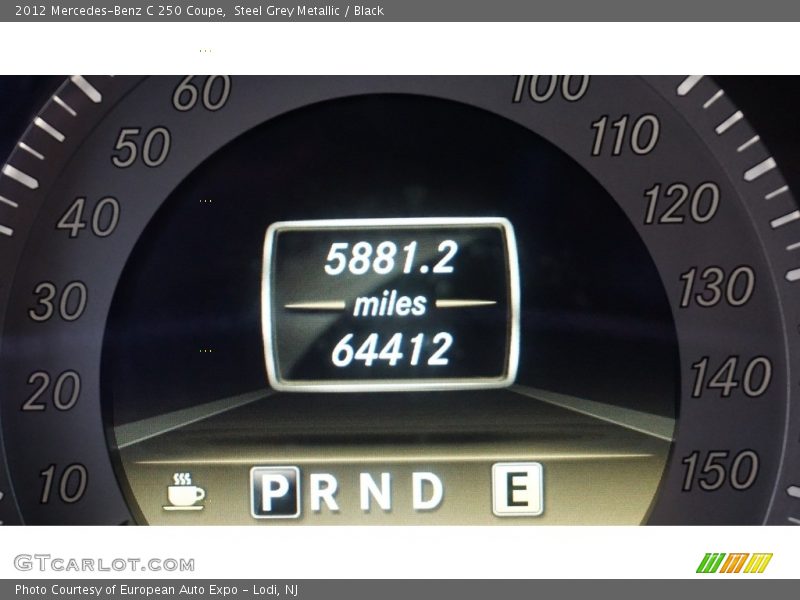 Steel Grey Metallic / Black 2012 Mercedes-Benz C 250 Coupe