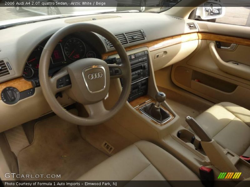 Arctic White / Beige 2006 Audi A4 2.0T quattro Sedan