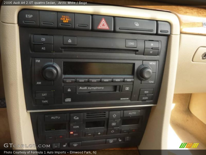 Arctic White / Beige 2006 Audi A4 2.0T quattro Sedan
