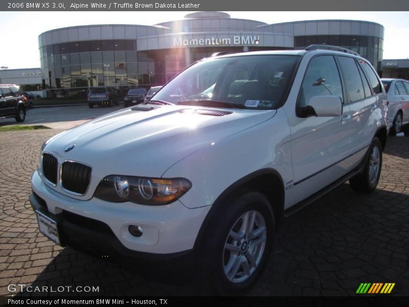 Alpine White / Truffle Brown Dakota Leather 2006 BMW X5 3.0i