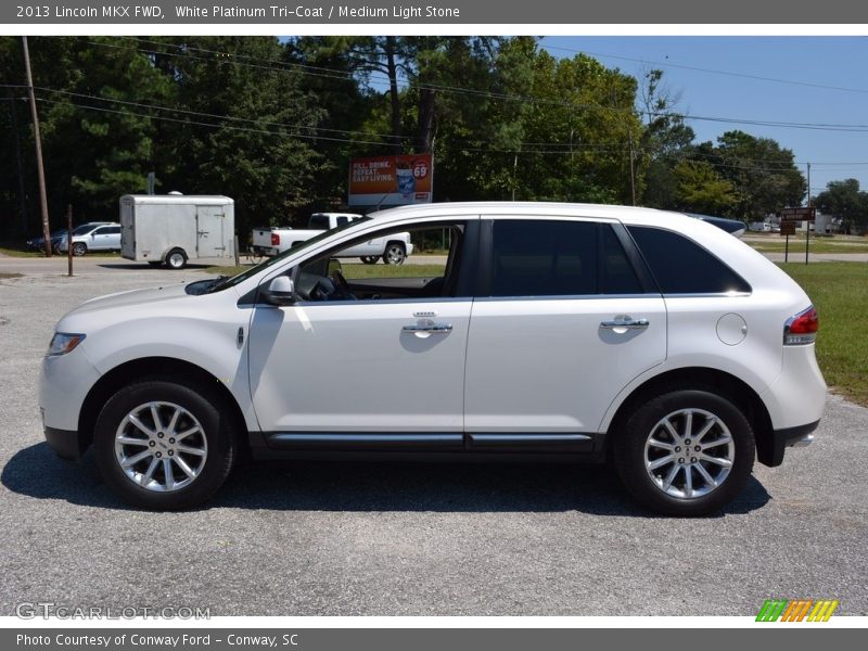 White Platinum Tri-Coat / Medium Light Stone 2013 Lincoln MKX FWD