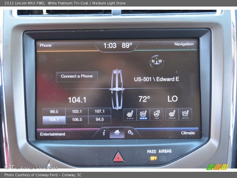 White Platinum Tri-Coat / Medium Light Stone 2013 Lincoln MKX FWD