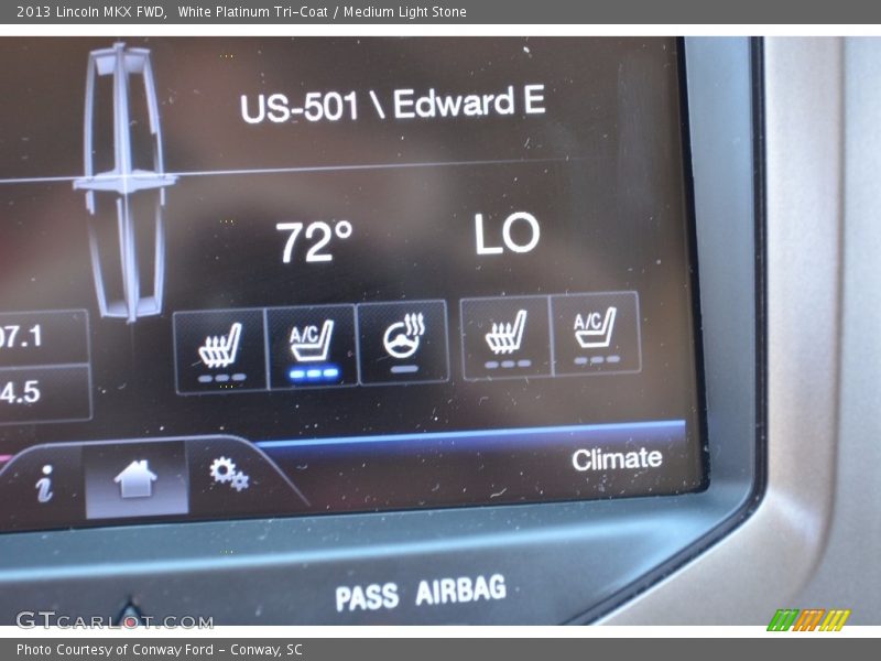 White Platinum Tri-Coat / Medium Light Stone 2013 Lincoln MKX FWD
