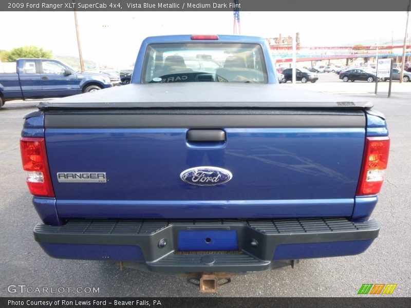 Vista Blue Metallic / Medium Dark Flint 2009 Ford Ranger XLT SuperCab 4x4