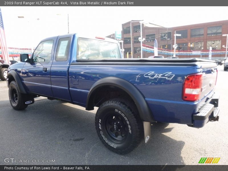 Vista Blue Metallic / Medium Dark Flint 2009 Ford Ranger XLT SuperCab 4x4