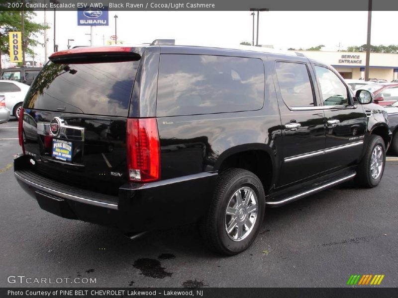 Black Raven / Cocoa/Light Cashmere 2007 Cadillac Escalade ESV AWD