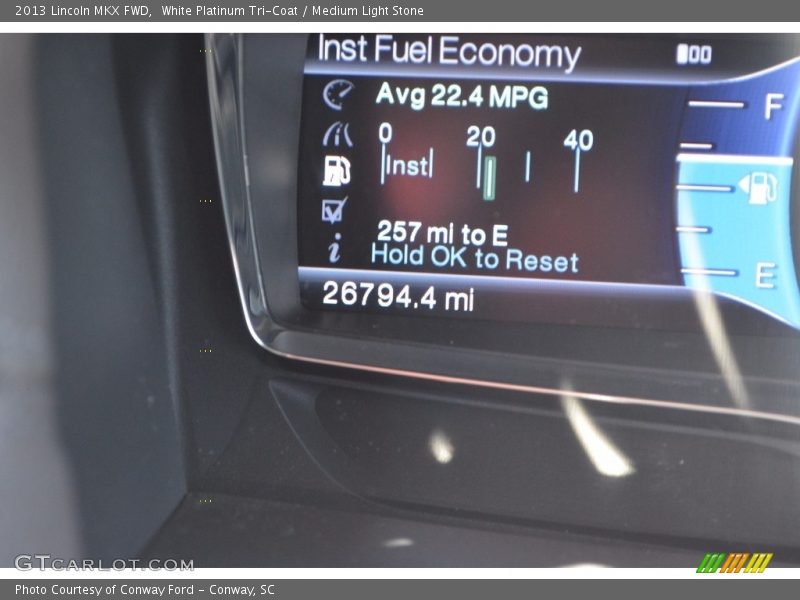 White Platinum Tri-Coat / Medium Light Stone 2013 Lincoln MKX FWD