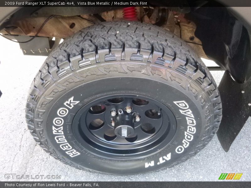 Vista Blue Metallic / Medium Dark Flint 2009 Ford Ranger XLT SuperCab 4x4