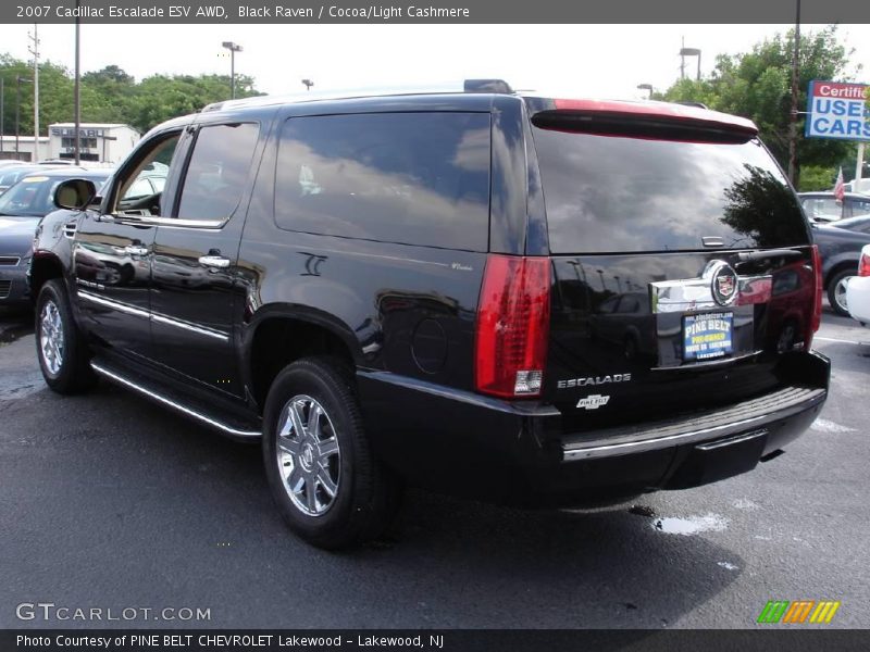 Black Raven / Cocoa/Light Cashmere 2007 Cadillac Escalade ESV AWD