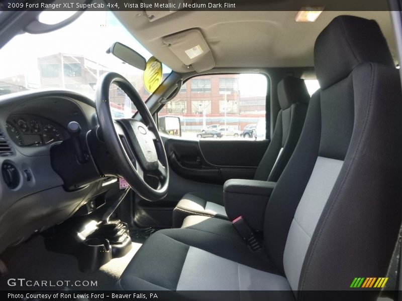 Vista Blue Metallic / Medium Dark Flint 2009 Ford Ranger XLT SuperCab 4x4