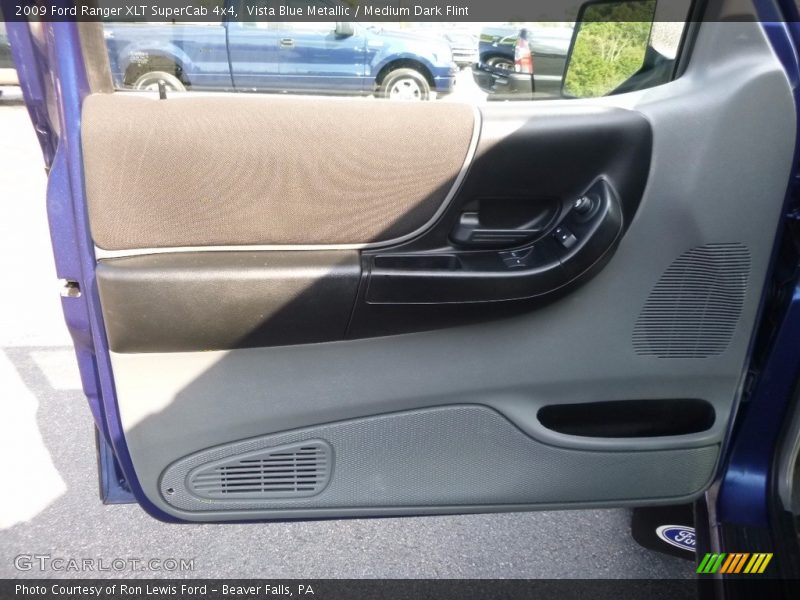 Vista Blue Metallic / Medium Dark Flint 2009 Ford Ranger XLT SuperCab 4x4