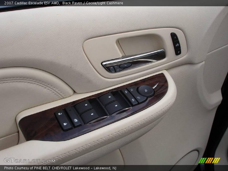 Black Raven / Cocoa/Light Cashmere 2007 Cadillac Escalade ESV AWD