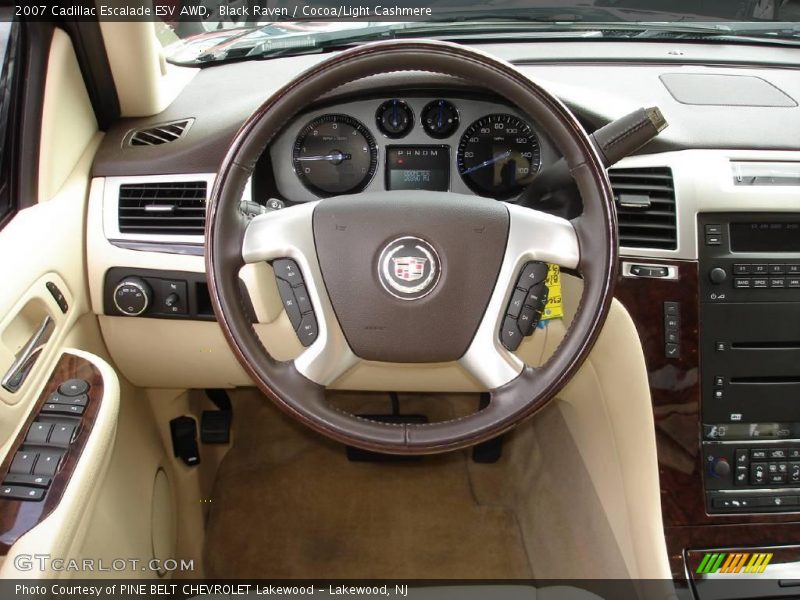 Black Raven / Cocoa/Light Cashmere 2007 Cadillac Escalade ESV AWD